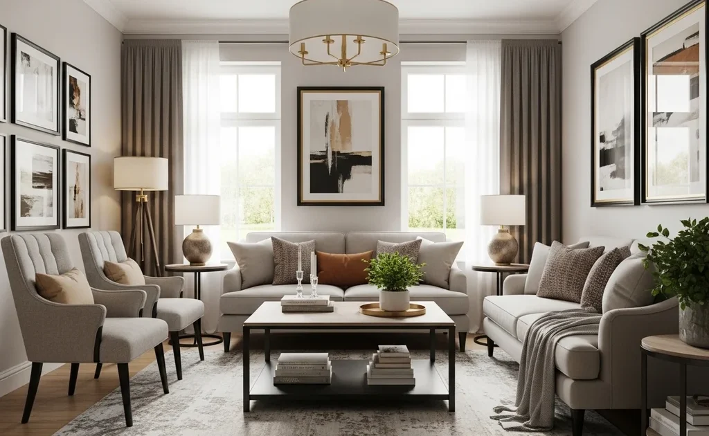 salon moderne confortable